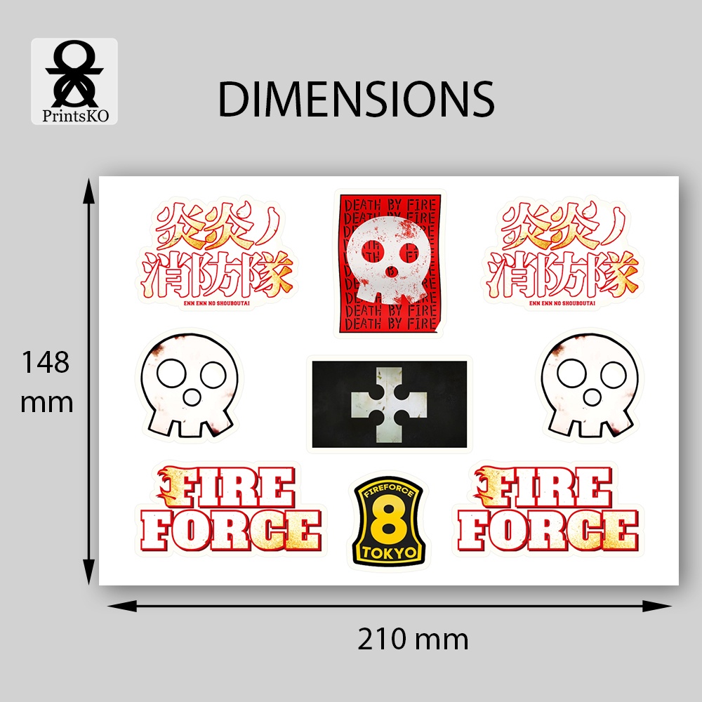 Fire Force Water Proof Stickers - Fire Force logos set Design | Shopee ...