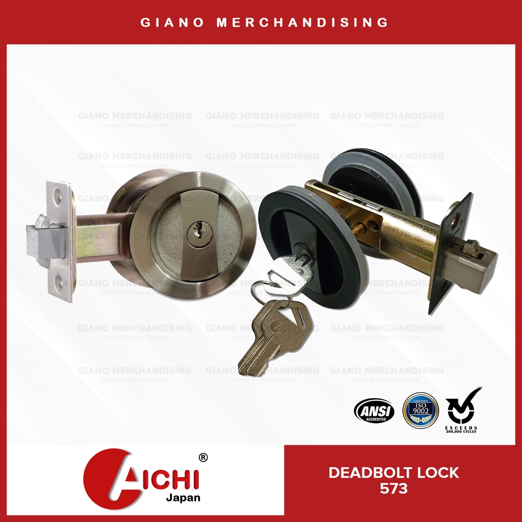 Deadbolt Door Lock 573 with Key (Round Type) Shopee Philippines