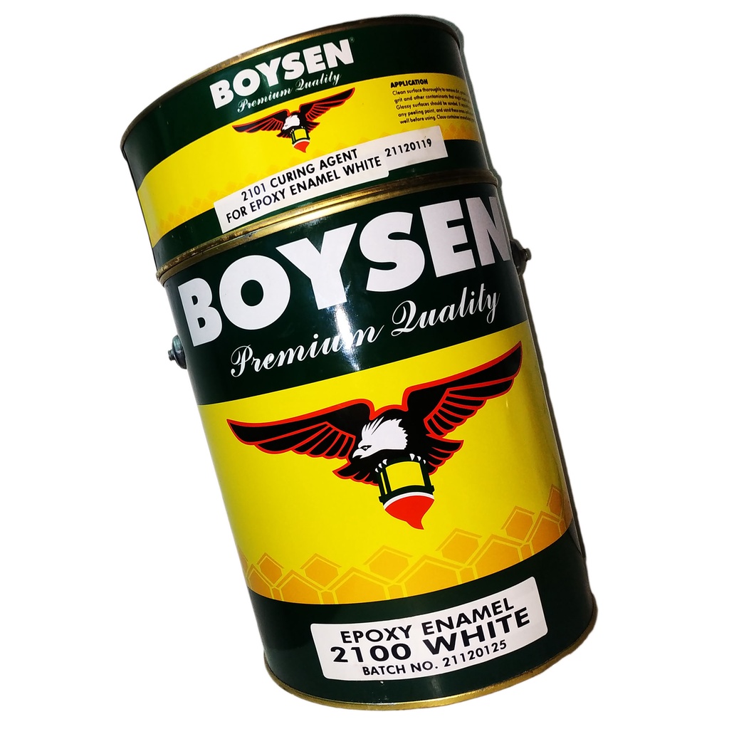 BOYSEN EPOXY ENAMEL WHITE B-2100 WITH CURING AGENT 2101 ( 1 GALLON ...