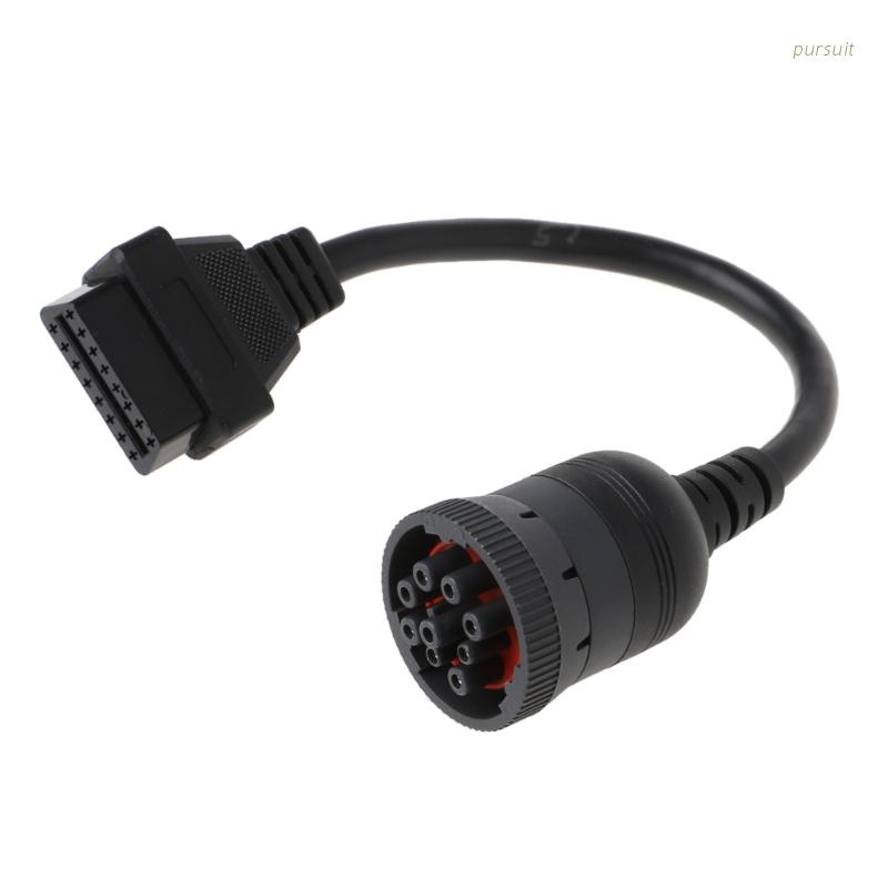【SUIT】 Auto J1939 Deutsch 9 Pin to OBD2 OBD 16 Pin Truck Diagnistic ...