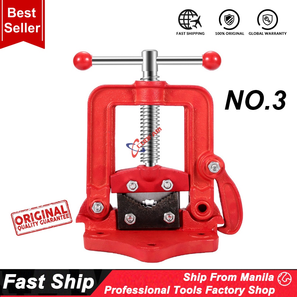 COOFARI Pipe Vise Clamp Heavy Duty 2" 3" Bench Vise Pipe Pressure Pipe