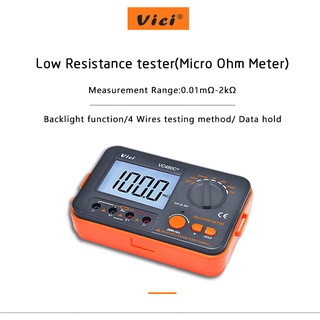 Vici Digital Milli-ohm Meter Resistance Tester 4 Wire Micro Ohm Meter  VC480C+