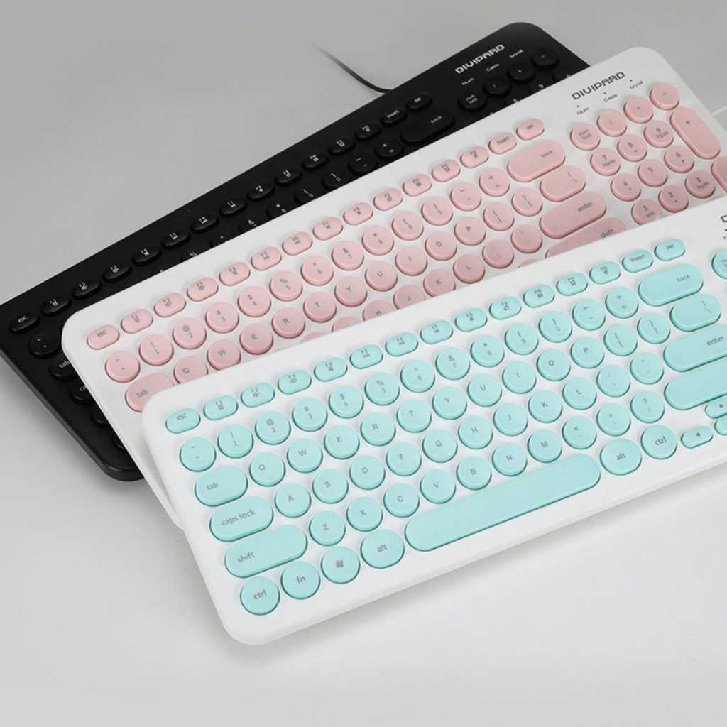 96 Keys D520 Universal Round Key Computer USB Wired Keyboard Mini ...