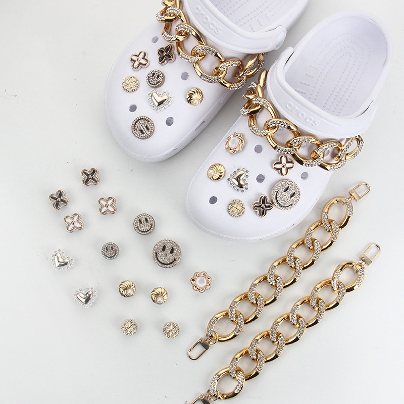 Jibbitz for Crocs Charms Smiley Rhinestone ThreedimensionalShoe Buckle