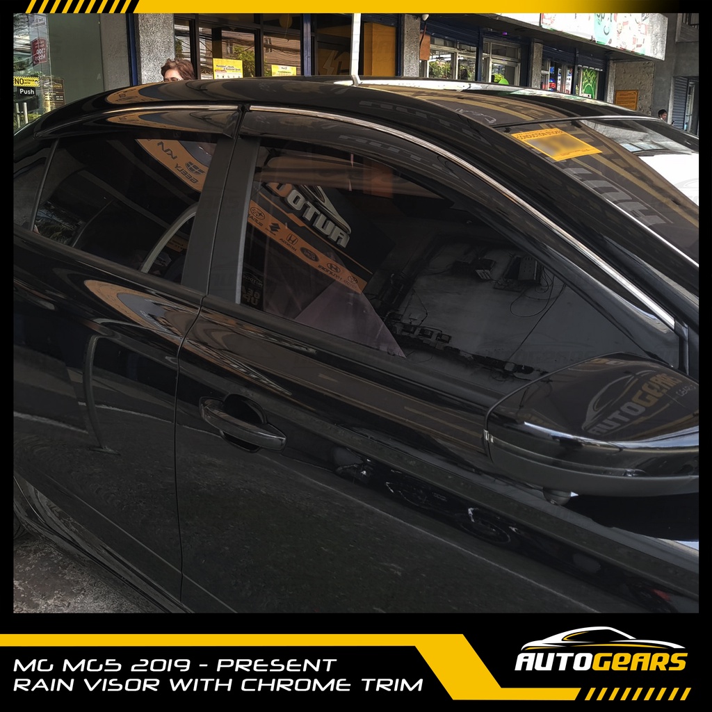 MG MG5 MG 5 (2019 - 2025) Rain Visor with Chrome Trim | Shopee Philippines