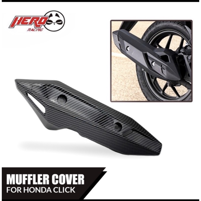 Motorcycle Muffler Cover Heat Guard For Honda Click 125i 150i Carbon Shopee Philippines
