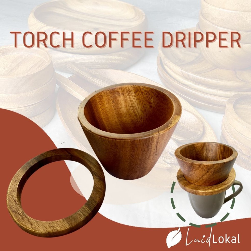 Luid Lokal Torch Coffee Dripper Acacia Wood | Shopee Philippines