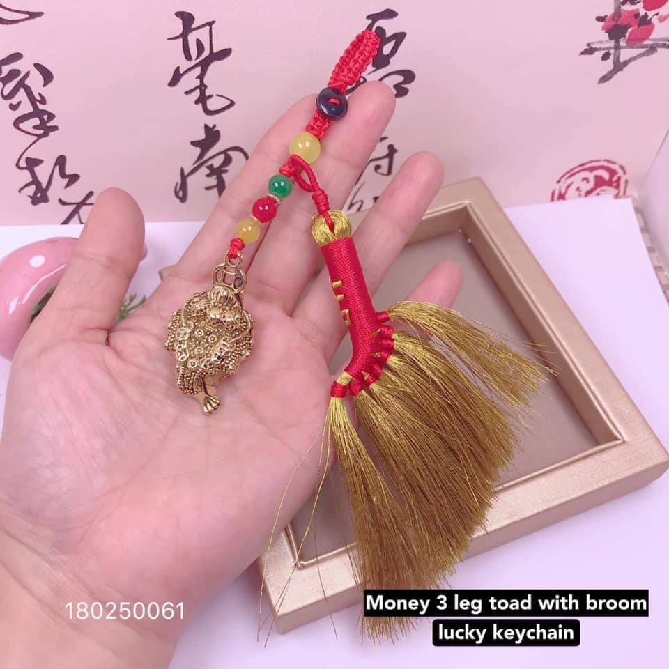 broom with lucky sign sweep away bad luck keychain Shopee Philippines