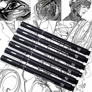 2PCS Uni Pin Fineliner Drawing Fine line Comic Design Pens 005 01 02 03 05  08