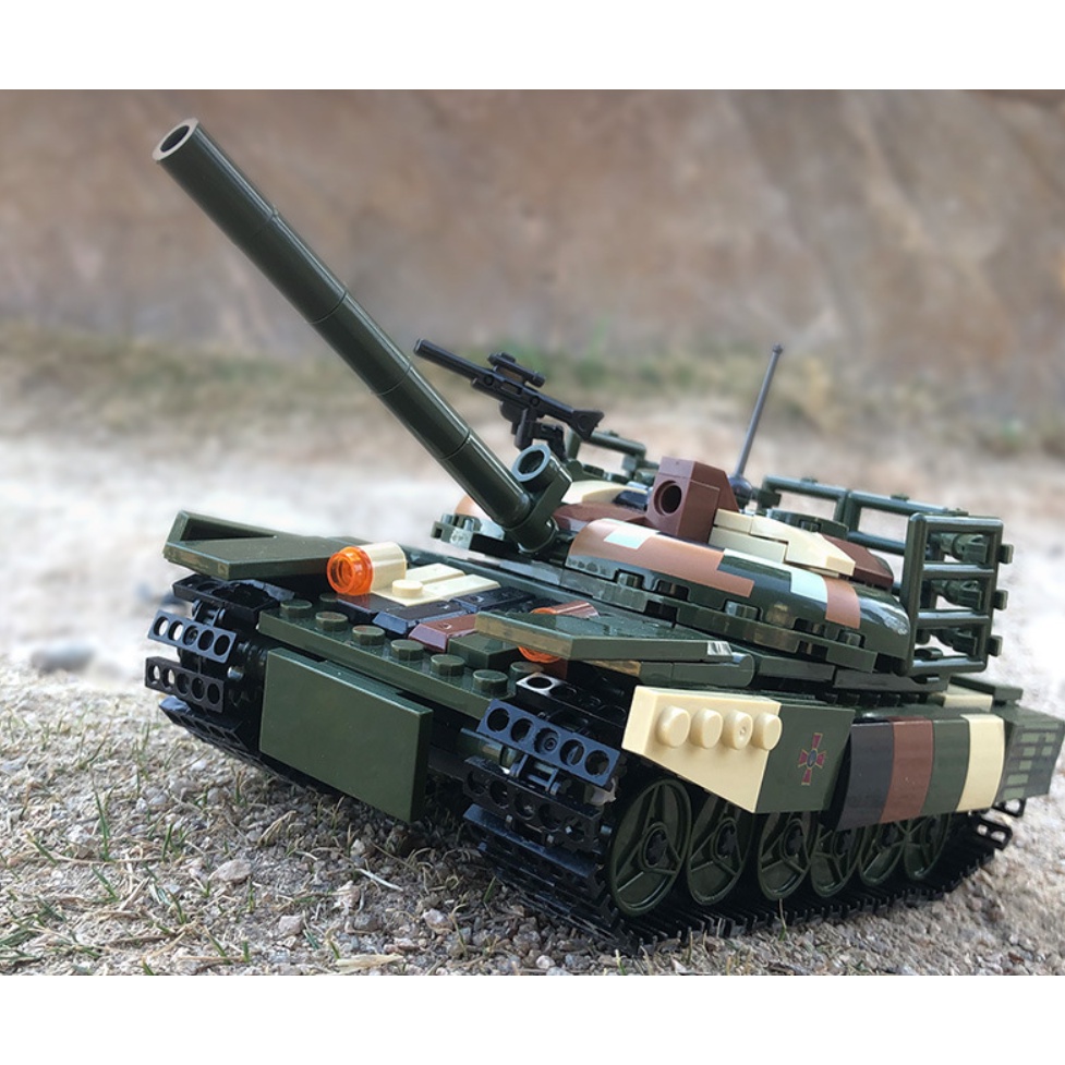 Mytopshop 422PCS MOC WW2 T-72 Main Battle Tank Model Educational Toy ...