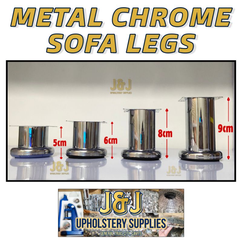 Metal Chrome Sofa Legs (5cm, 6cm, 8cm, 10cm) for furniture, Sofa legs