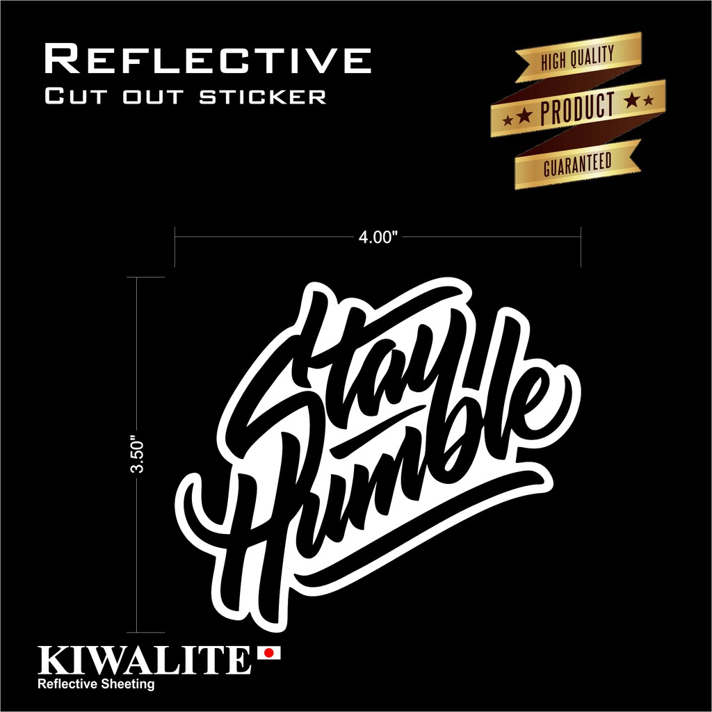 Stay Humble reflective stickers | Shopee Philippines