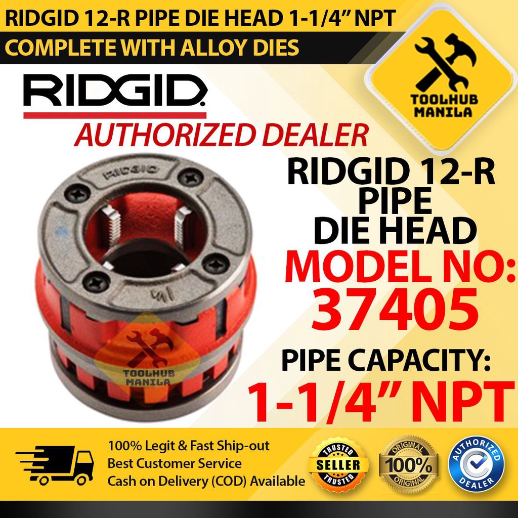 Ridgid 37405 12-R Pipe Die Head 1-1/4