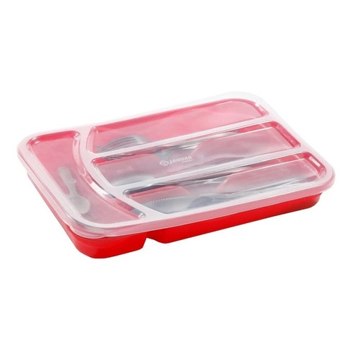 Porta Cubiertos Con Tapa Plastico Libre De Bpa 4 Divisiones Ij5w ...