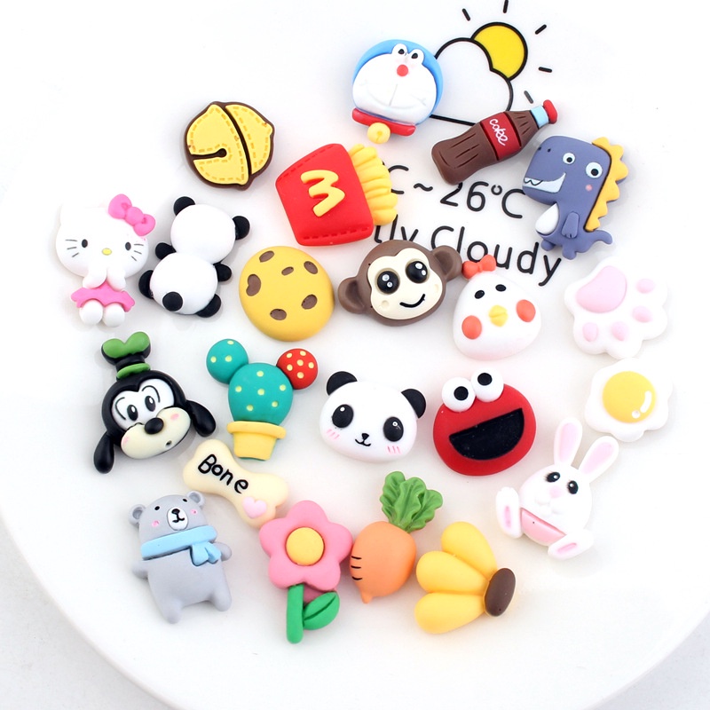 Cartoon Hello Kitty Rabbit Jibitz for Kids Crocks Charm Panda Sesame ...