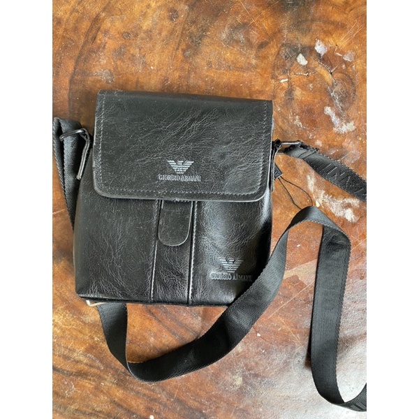 Armani man bag online leather