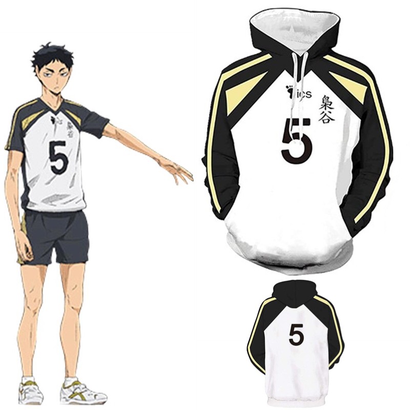 Haikyuu Haikyuu Fukurodani Hoodie Bokuto Koutarou Akaashi Keiji