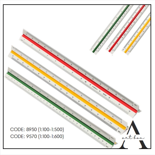 Metric triangular on sale scale ruler