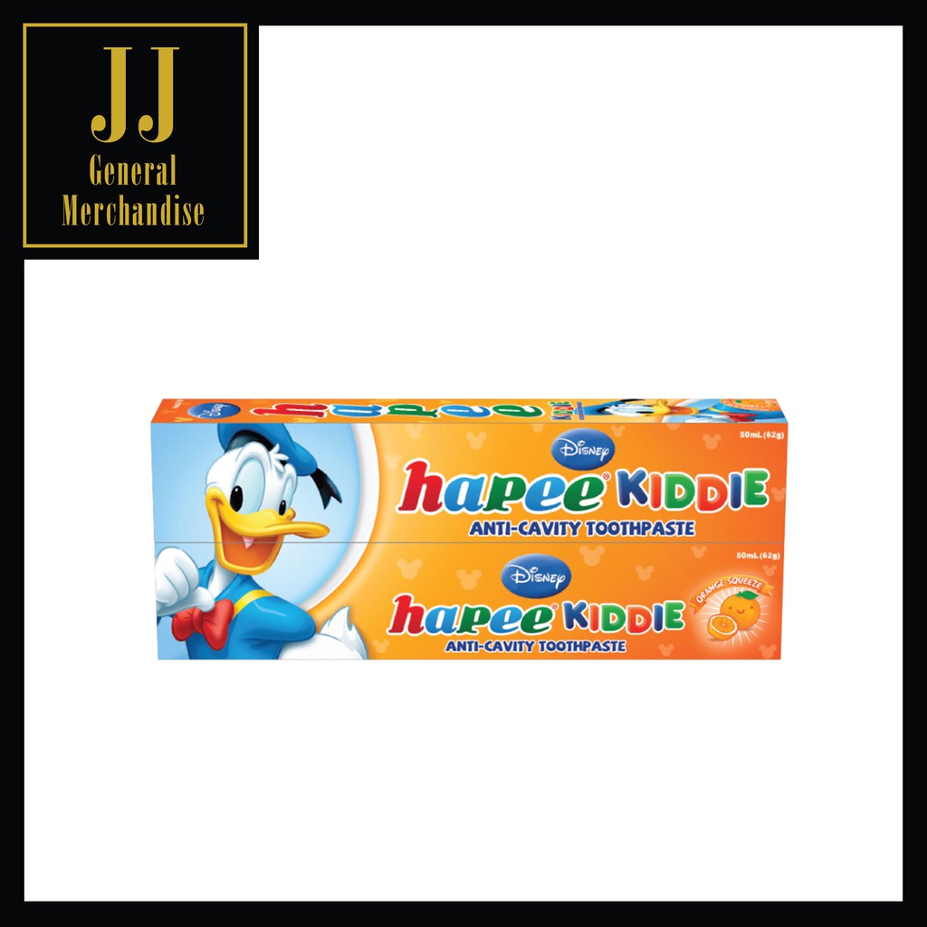 Hapee Kiddie Anti-Cavity Toothpaste Orange Squeeze Flavor 50mL (Set of ...