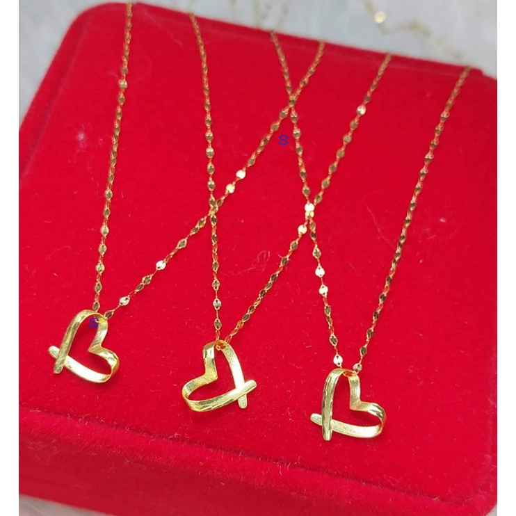 PAWNABLE 18k sd necklace open heart Shopee Philippines