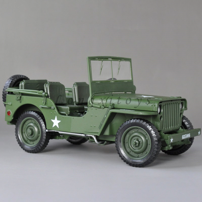 1:18 KDW Diecast Metal Car Model Toy Jeep Military Vehicle Willys ...