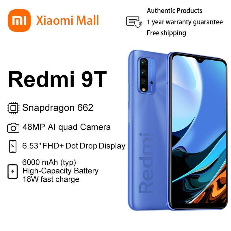 Xiaomi Redmi note 9 smartphone 8GB 128GB Snapdragon 662 Android 10 Mobile  phone 48MP Quad Camera
