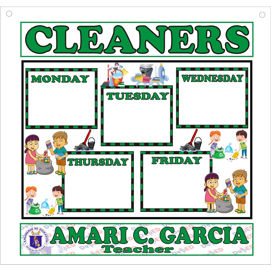 attendance-chart-word-wall-chart-cleaners-chart-customized-shopee