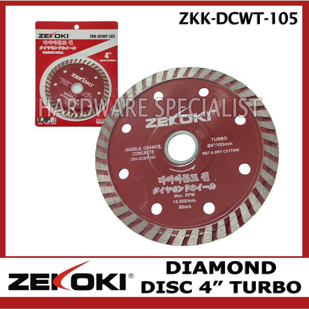 Zekoki Diamond Disc Turbo Zkk Dcwt Original Authentic Shopee