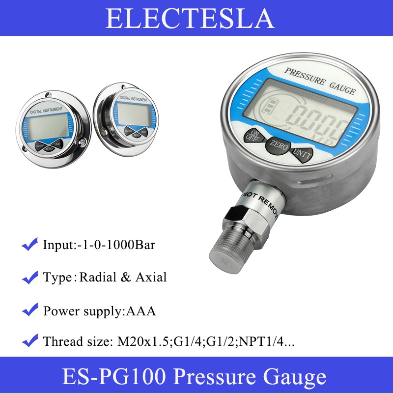 Digital Pressure Transmitter 316L LCD Stainless Steel 600bar Gas Liquid