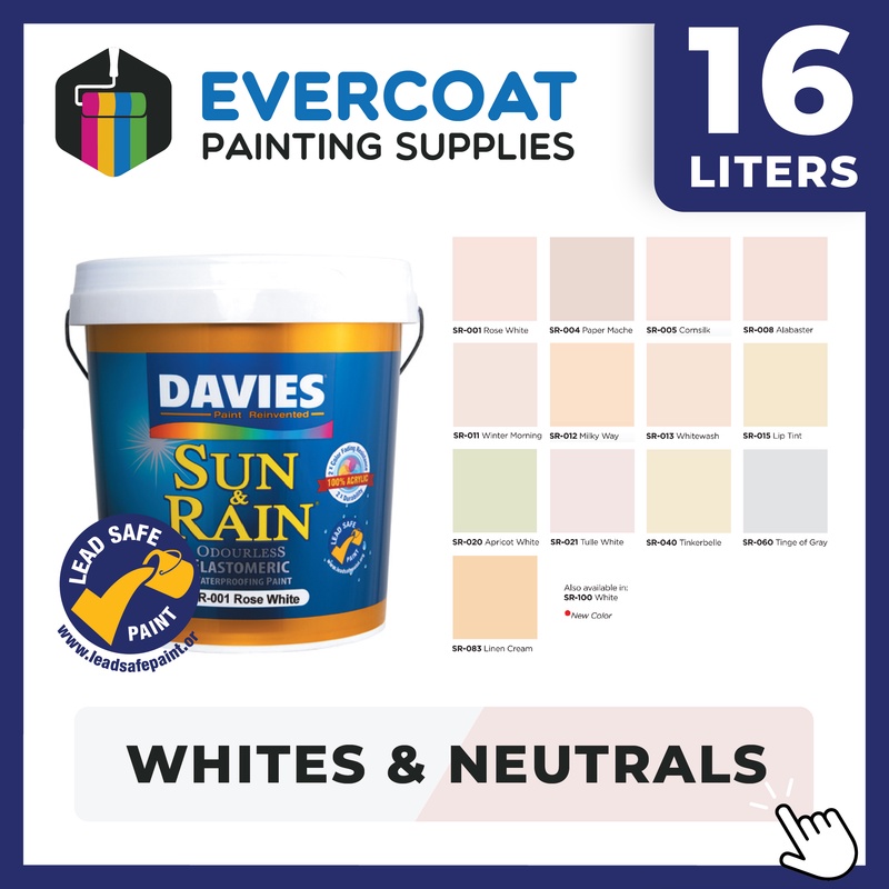 Davies Paints Sun Rain 16 Liters Whites Neutrals Shopee Philippines