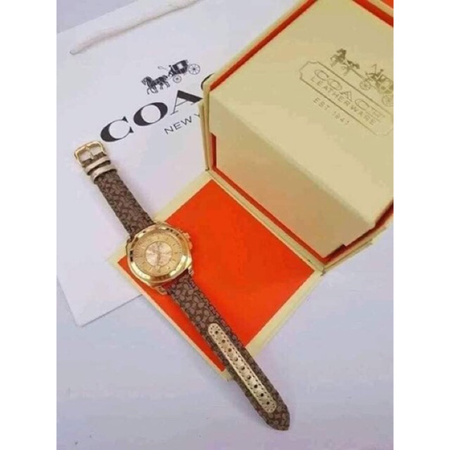 Authentic Coach Leather Ladies Watch Shopee Philippines