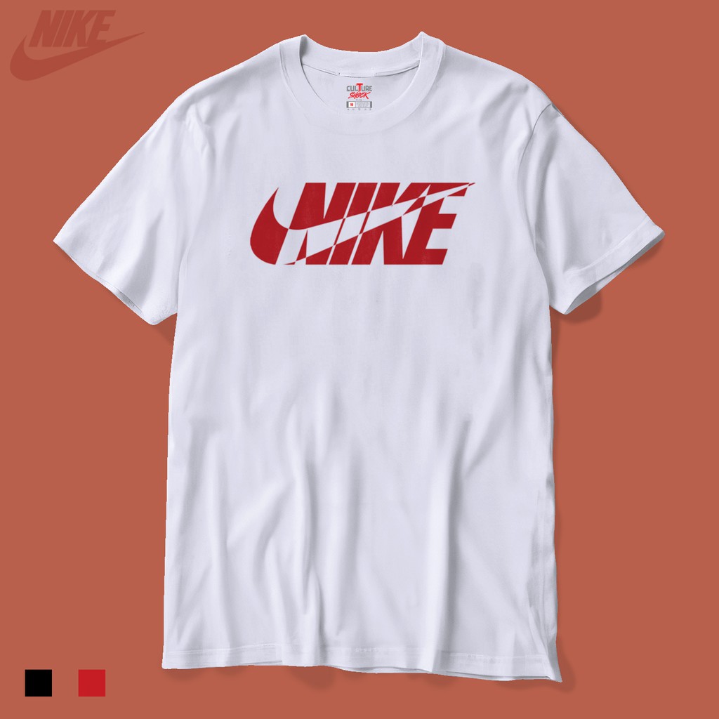 Red and white nike on sale shirt