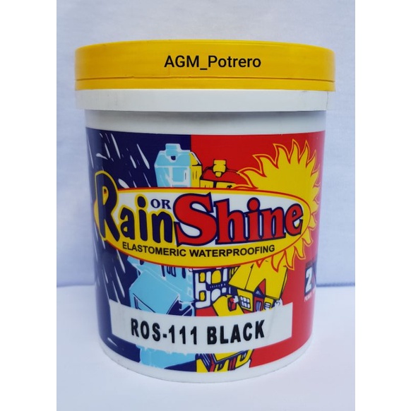 RAIN OR SHINE ELASTOMERIC WATERPROOFING ROS 111 BLACK ( LITER
