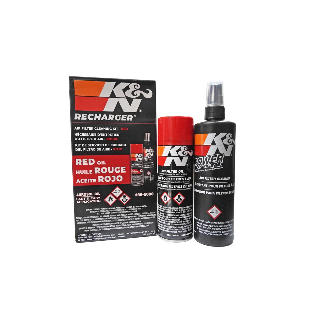 K&N Recharger Aerosol Oil Air Filter Cleaning Kit (995000) Shopee