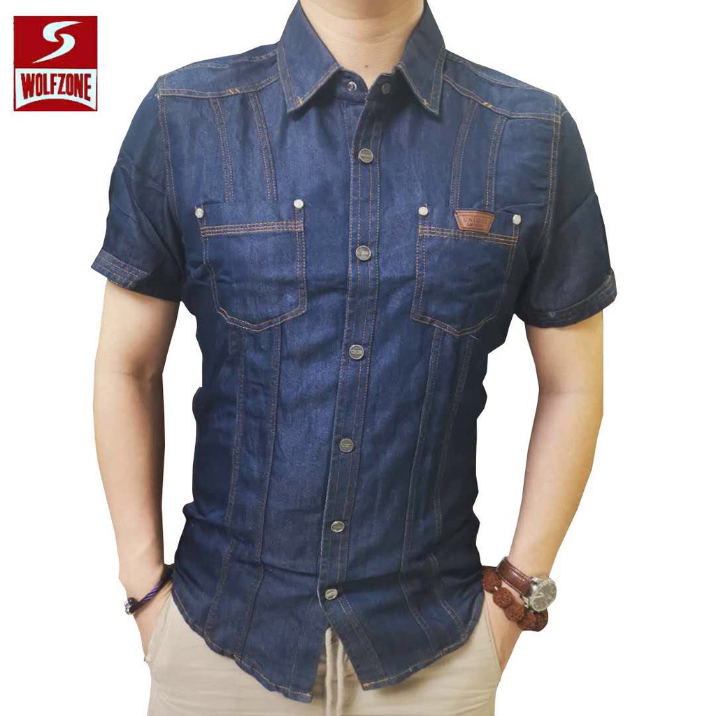 Denim polo 2024 outfit male