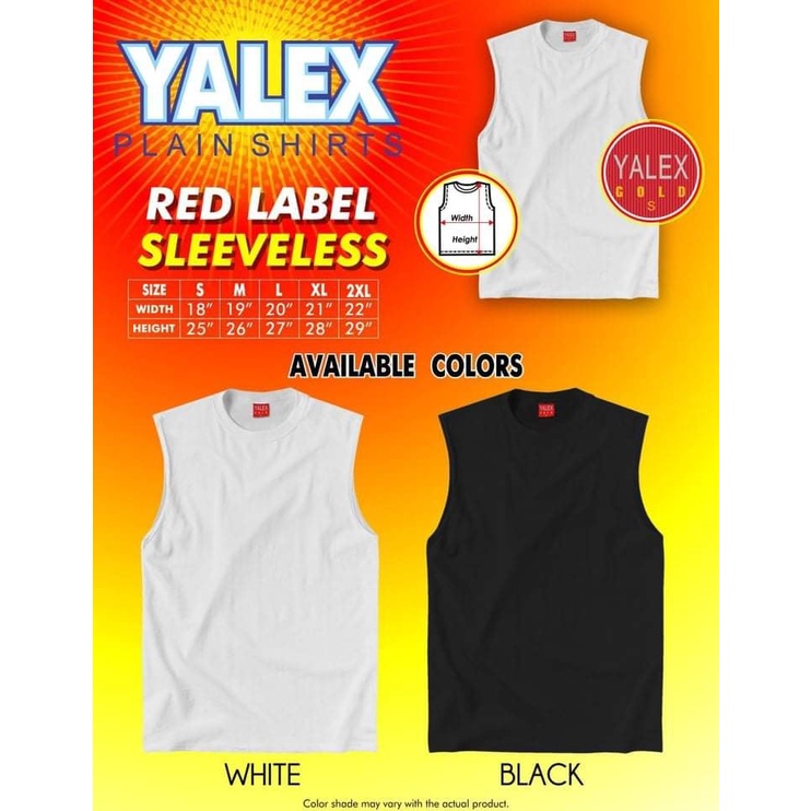 YALEX Plain shirt (SLEEVELESS) Red Label | Shopee Philippines