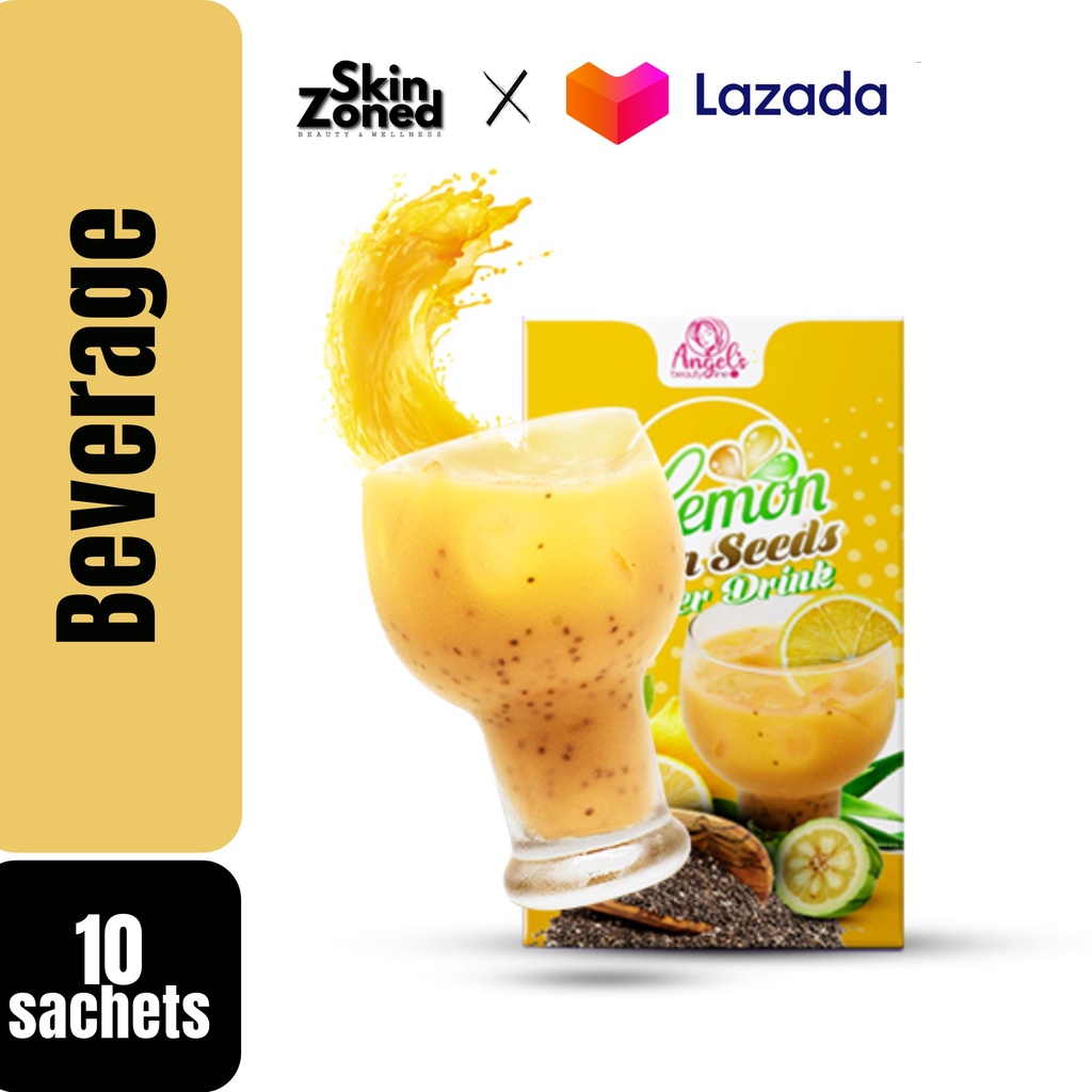 ANGELS BEAUTY LINE Lemon Chia Seeds Fiber Drink 10 SachetsAffordable
