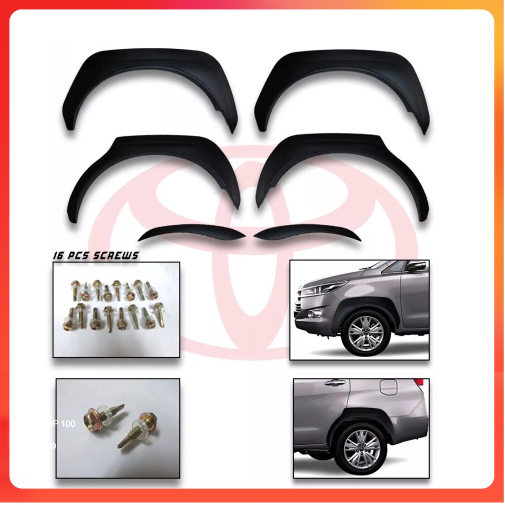 Toyota Innova 2016-2021 New Bushwacker Injecton BusWheel Fender Flare ...