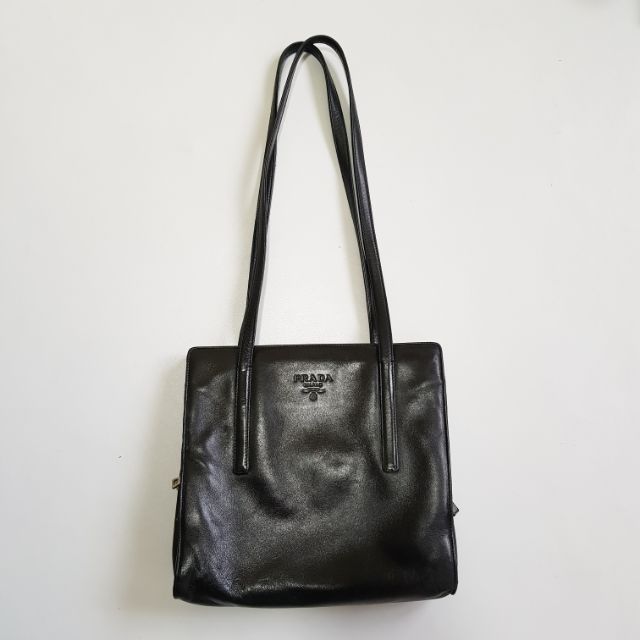 Authentic Prada Leather Tote Bag