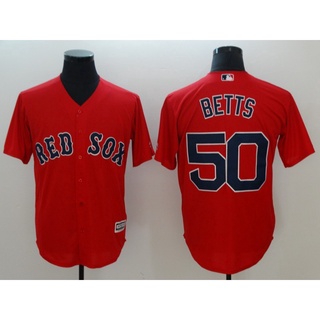 Women's Majestic Boston Red Sox #50 Mookie Betts Authentic White