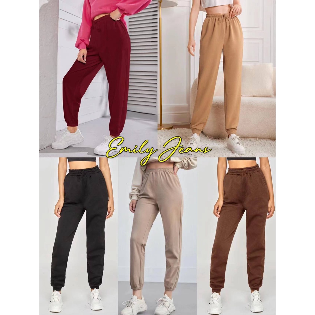 EMILY SWEATPANTS BAGGY JOGGER Pants | Shopee Philippines