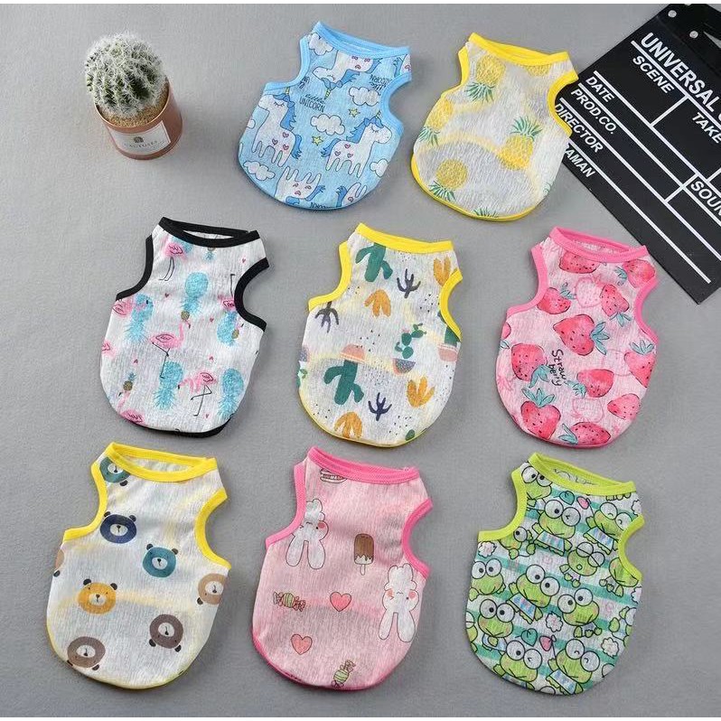 【HAPPY PAWS PET】Pet Clothes sando Dog Cat Clothes Puppy Vest Fashion  T-Shirt Clothes for Shih Tzu