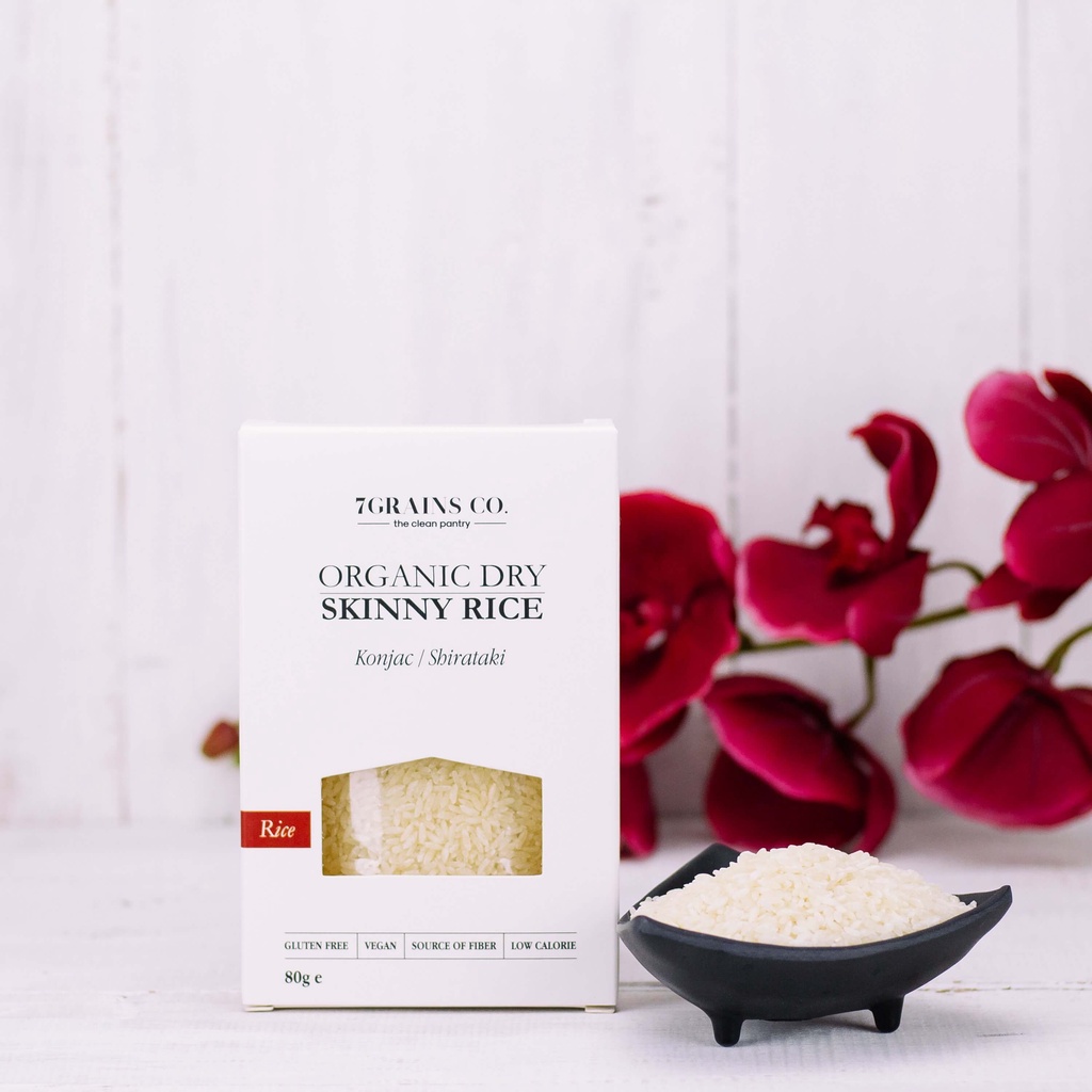 7Grains Organic Dry Skinny Rice 80g | Vegan | Gluten-free | Keto ...