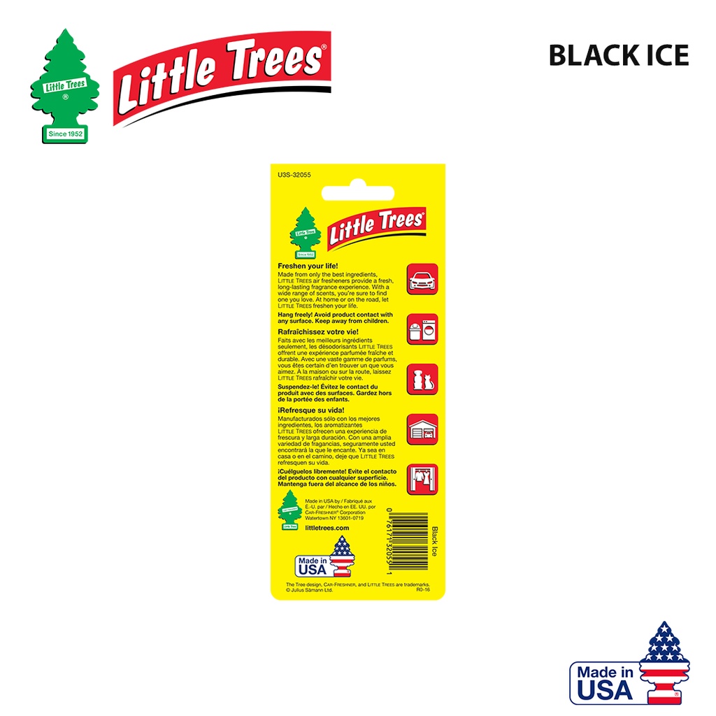 Little Trees Air Freshener Black Ice 3-PCS | Shopee Philippines
