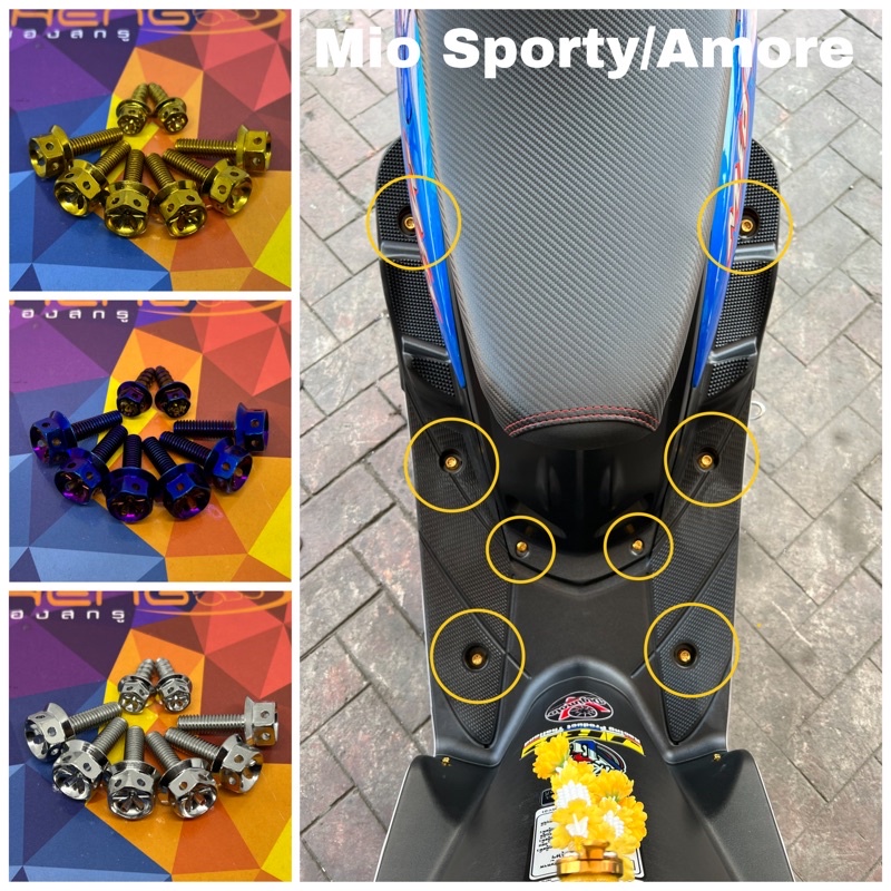 Mio Sporty Footboard bolts set (8pcs) Shopee Philippines