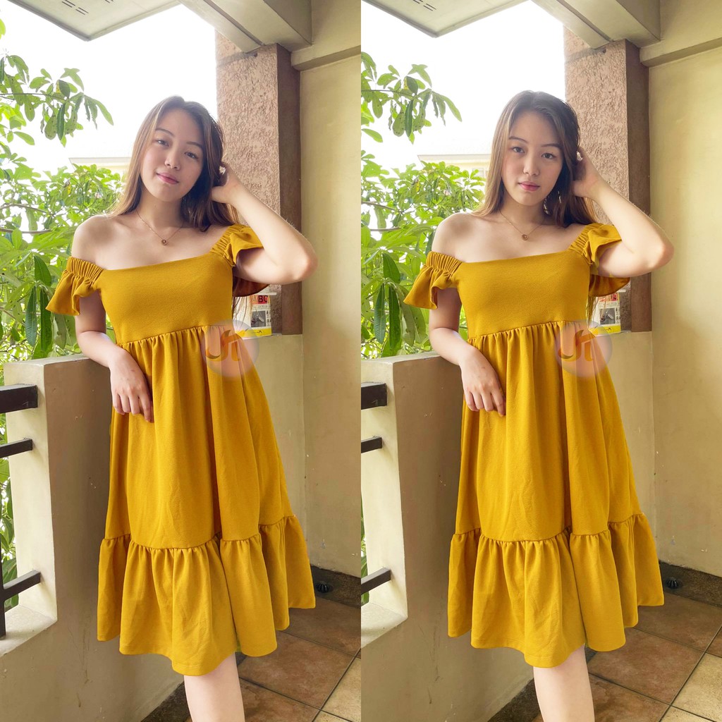 JT Georgina Ruffles Midi Dress | Shopee Philippines