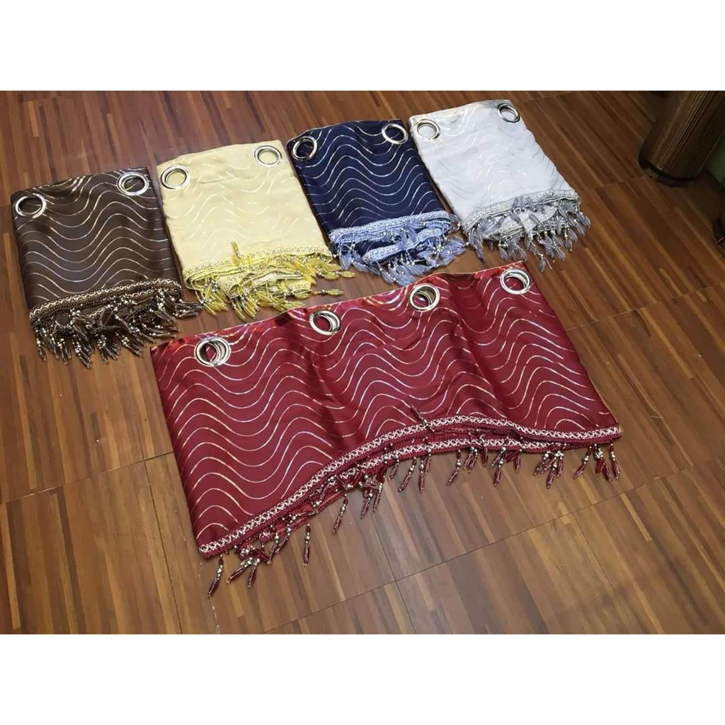 VALANCE CURTAIN Treatment with 14 Rings 35cmx3meters( WJ-552c) | Shopee ...