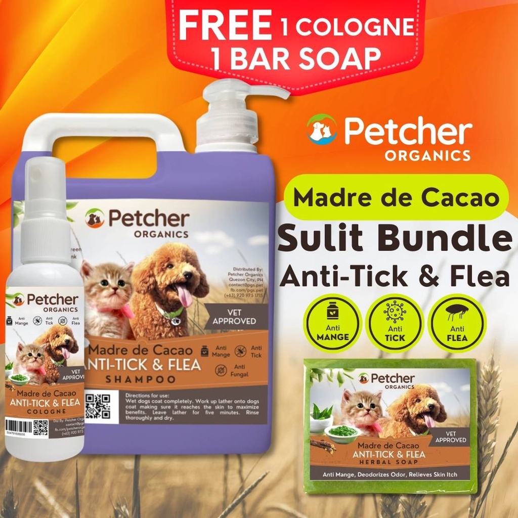 Petcher Organics Madre De Cacao Anti Tick And Flea Shampoo Pet Sulit