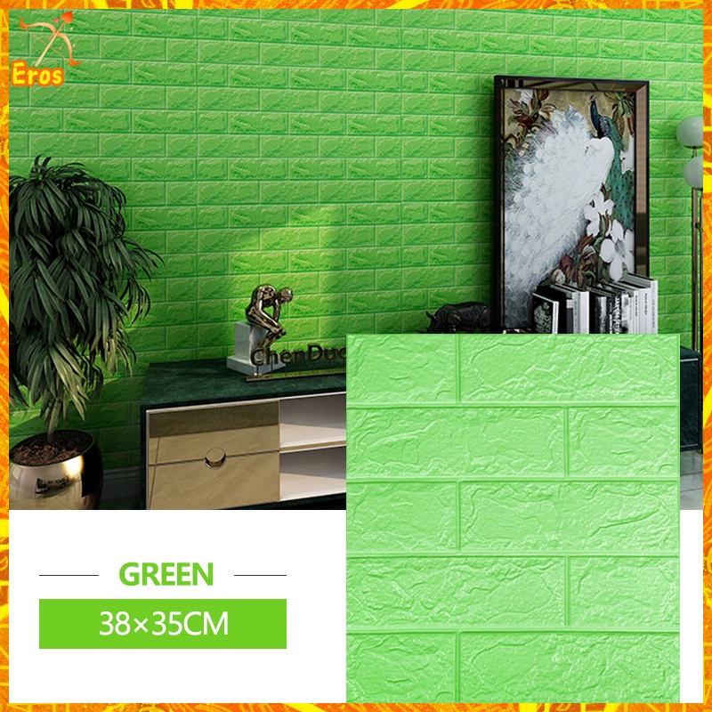 BIG SALE 38x35cm 3D Wallpaper Adhesive Wall Decor Design Foam Bricks ...