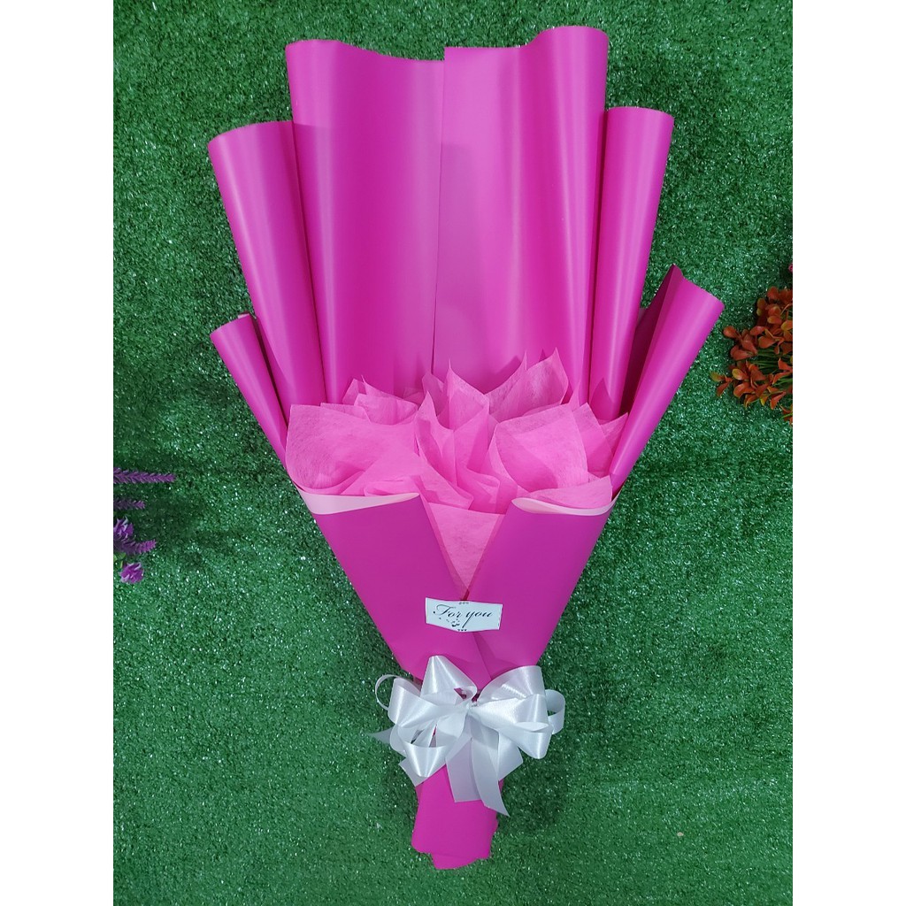 Empty Bouquet Pink Evening With 15 Banknotes Of Flowers | Shopee ...